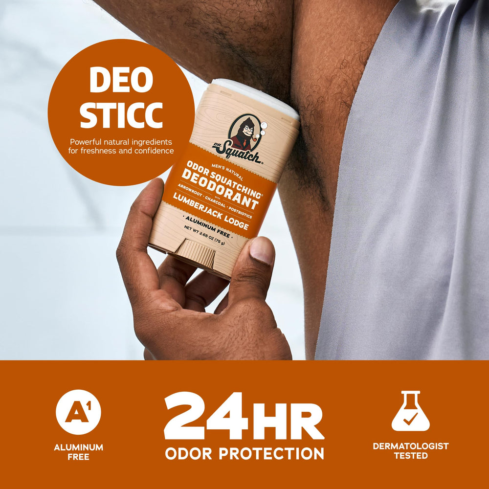 Dr. Squatch 2-pack natural deodorant set for all-day coverage.