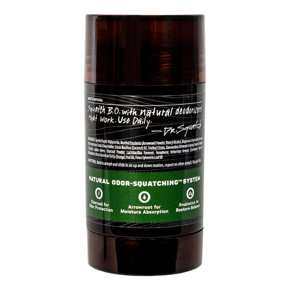 Dr Squatch Pine Tar deodorant 2-pack front view with travel-friendly design