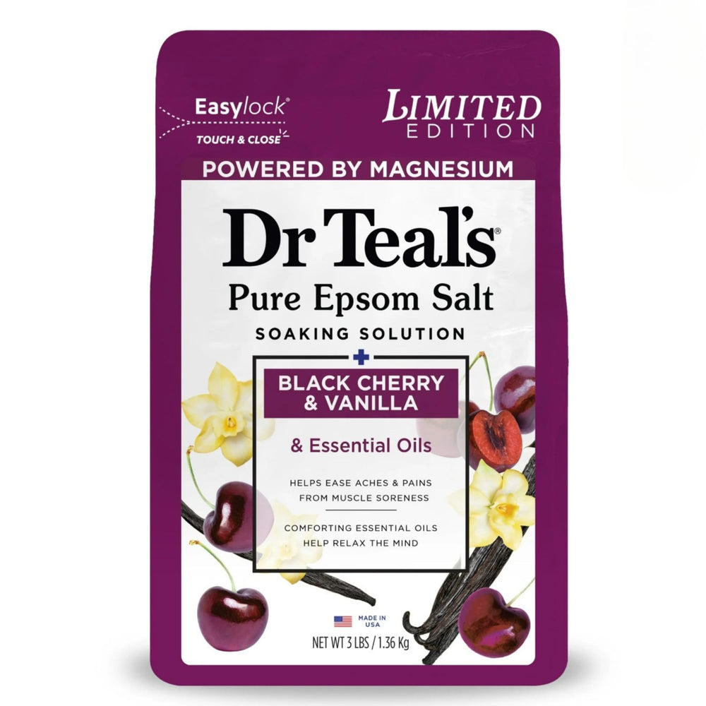 Dr Teal's Black Cherry & Vanilla aroma delivers a rich scent experience.