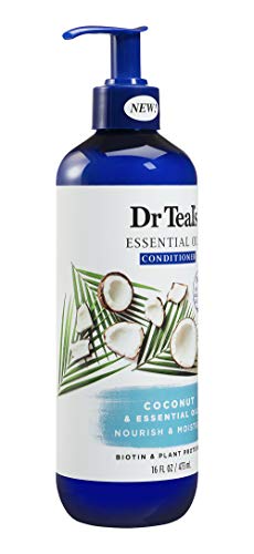 Dr Teal's Coconut Nourish & Moisture conditioner hand pump eases daily use.