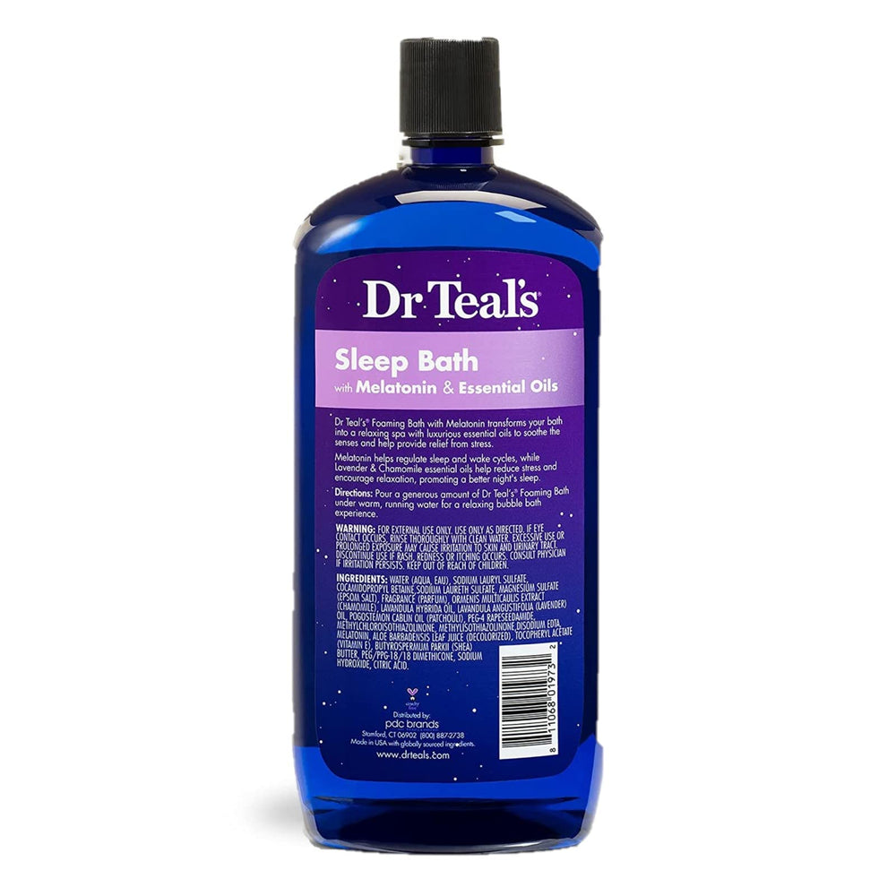 Dr Teal's Coconut Oil Foaming Bath bottle nourishes skin and soothes irritation
