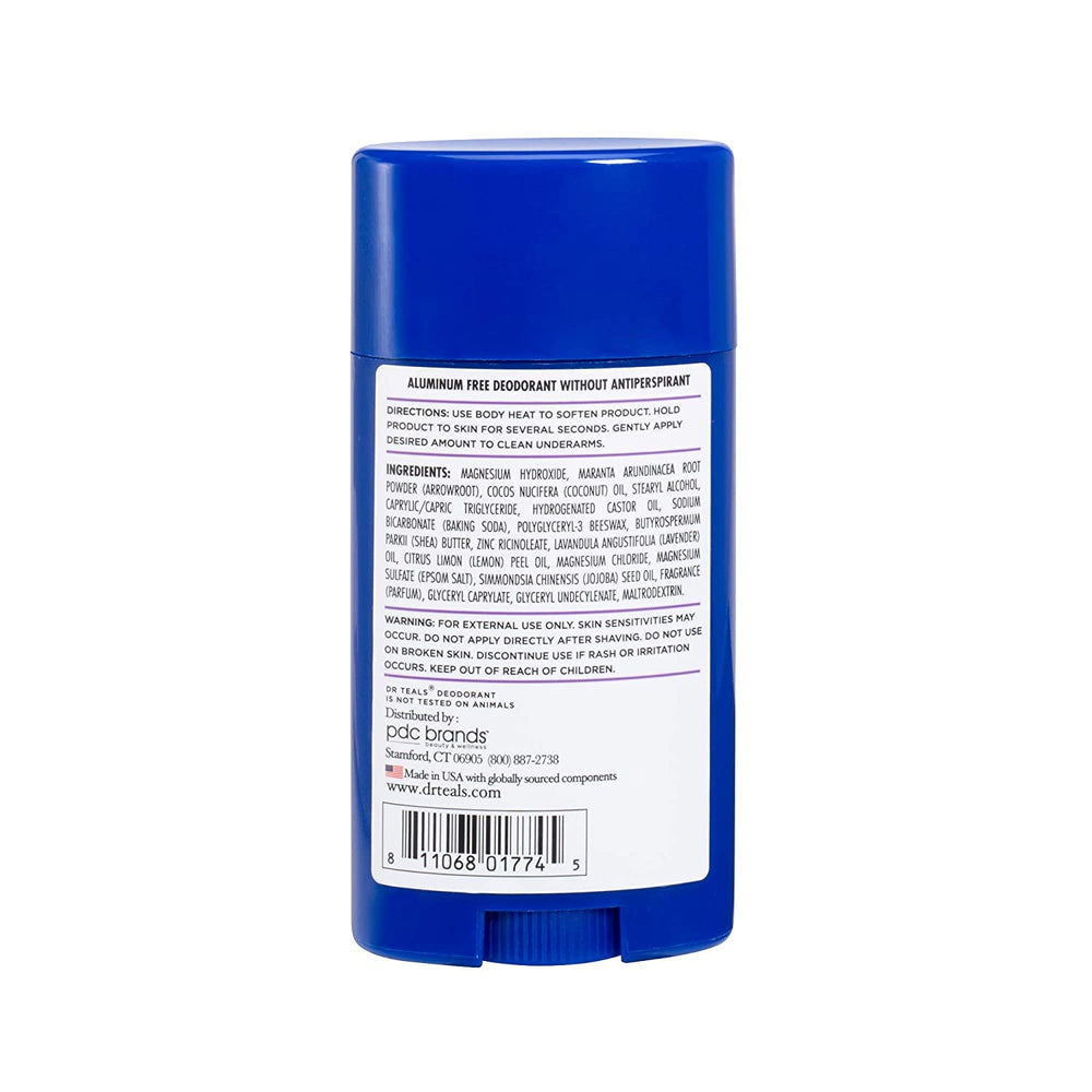 Dr Teal's deodorant application image showing quick daily use.
