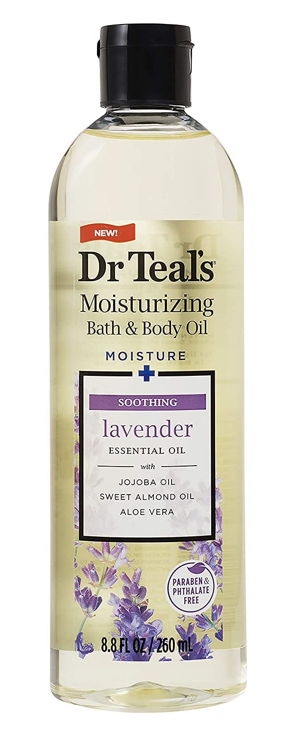 Dr Teal's Eucalyptus & Spearmint Bath Oil bottle, 8.8oz, refreshing the senses.
