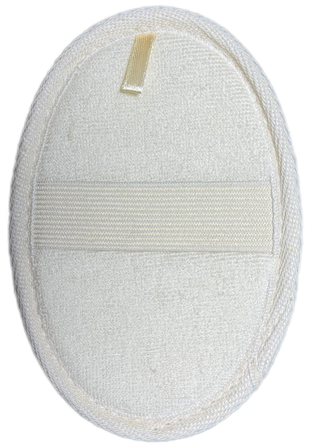 Exfoliating pad close-up for gentle cleansing after a bath.