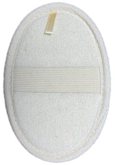 Exfoliating pad close-up for gentle cleansing after a bath.
