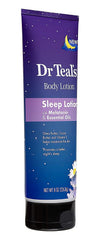 Dr Teal's foaming bath creates a rich lather and soothing scent during use.