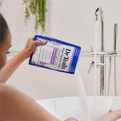 Lavender-scented bath with Dr Teal's for a calming aroma