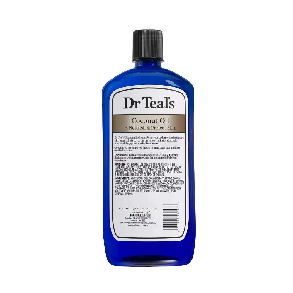 Dr Teal's Made in USA label closeup signaling trusted quality.
