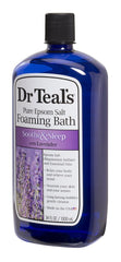 Dr Teal's Nighttime Melatonin Lotion tube nourishes skin during nightly routine.