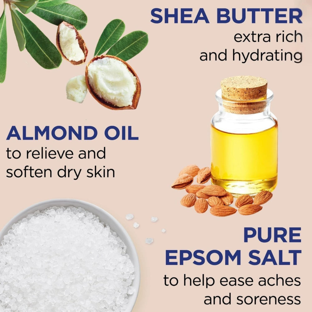 Dr Teal's Restorative Minerals epsom salt bag highlighting minerals for a revitalizing soak.