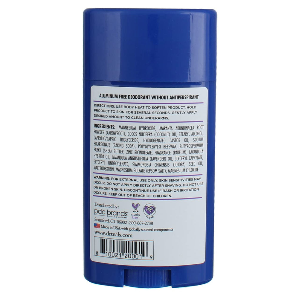 Applying Dr Teal's Vanilla Lavender stick provides smooth underarm coverage.