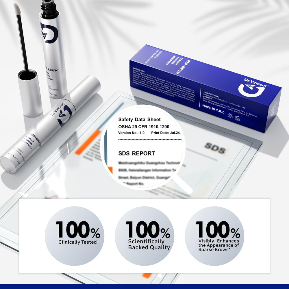 Dr Vincent clinical study graphic suggests brow density improvements
