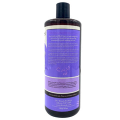 Dr. Woods Lavender Castile Soap pour highlights rich lather and plant-based formula.