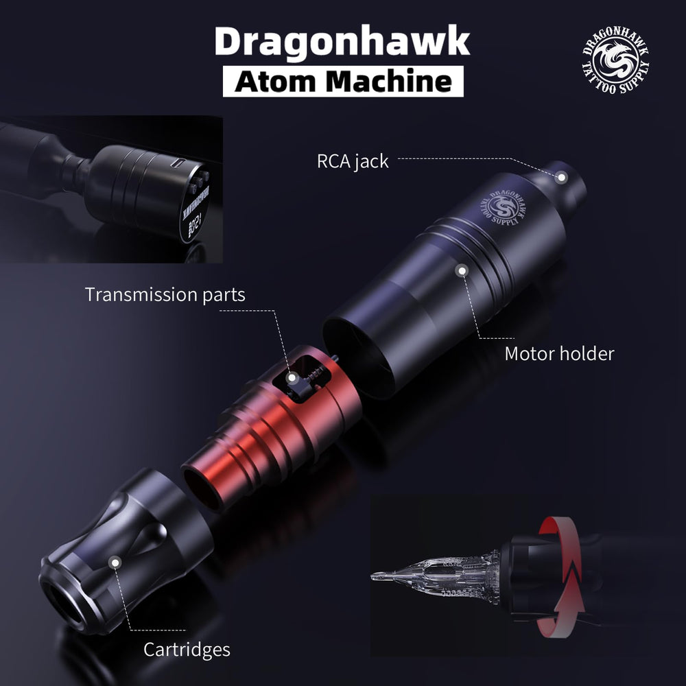 Dragonhawk RCA cord connected to pen for quick setup.