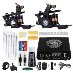 Dragonhawk Traditional Pro dual machines for lining and shading, ideal for beginners.