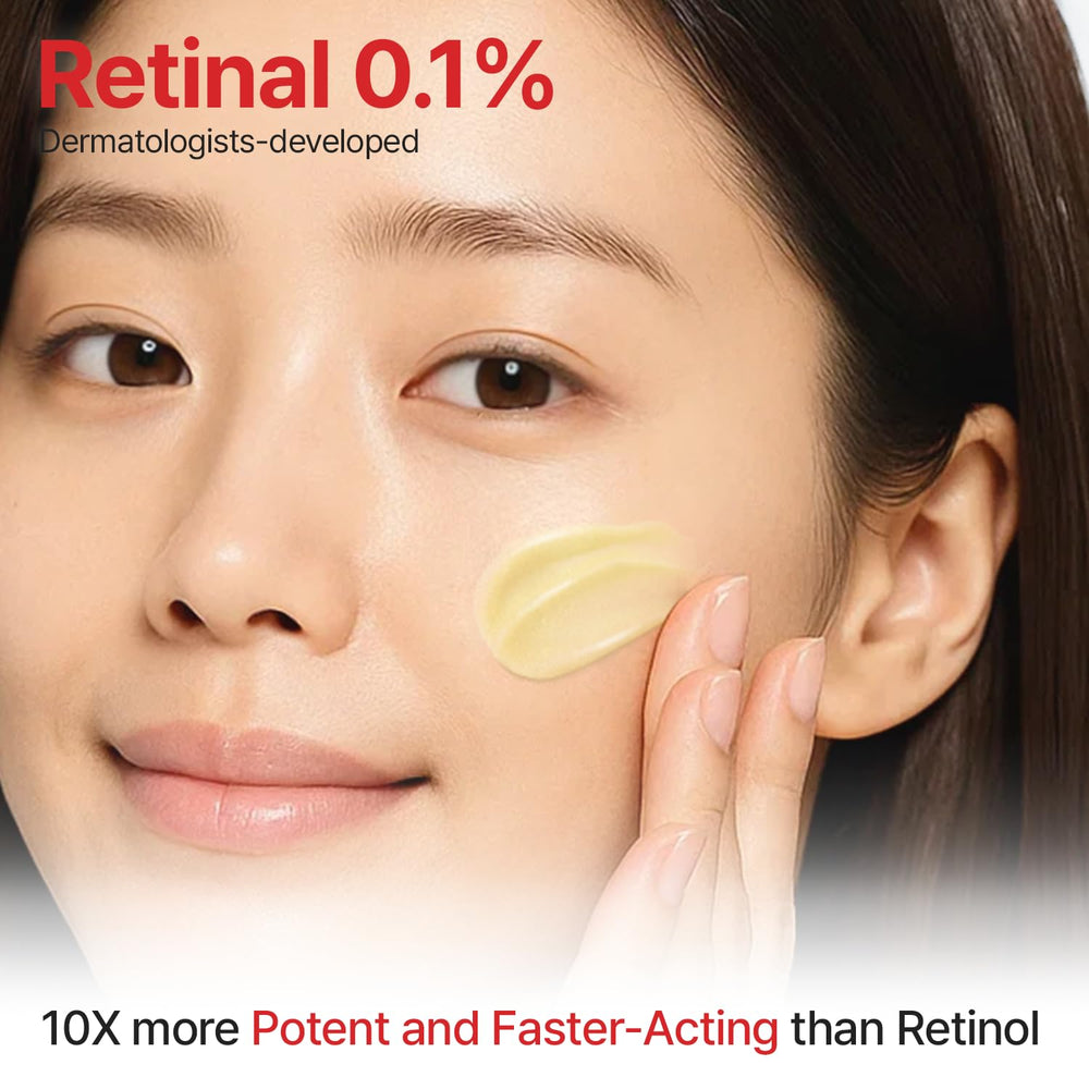 Dr.Different VITALIFT-A Forte retinal jar application showing rich texture for daily care