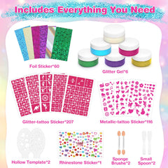 Dreamon no-mess glitter gel in six vibrant colors for easy application