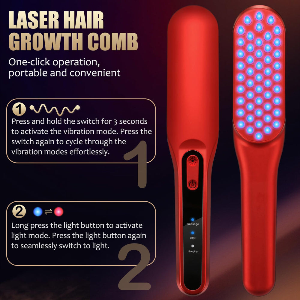 DREWALA Hair growth comb seated use, user-friendly home routine.