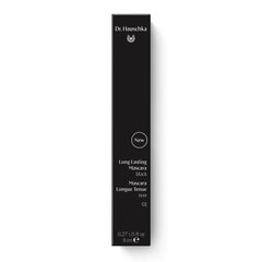 Close-up of lashes with Dr. Hauschka mascara providing length and definition