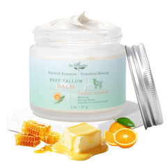 Dr.Herbarius beef tallow face jar showing deep hydration on a clean surface
