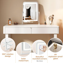 Dripex vanity mirror 10x magnification for precise eyeliner and brows.