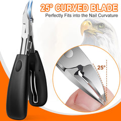 DRMODE hawkbill blade shows curved edge for precise trimming.