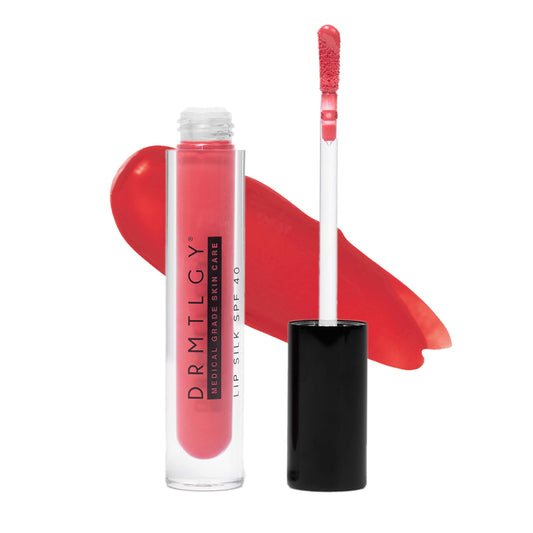 DRMTLGY Lip Silk SPF 40 Bold tinted-balm: adds subtle color and lasting hydration.