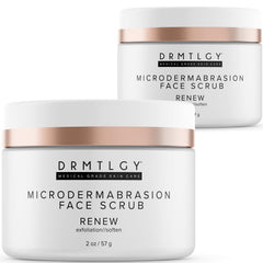 DRMTLGY microdermabrasion scrub packaging for gentle exfoliation and routine care.