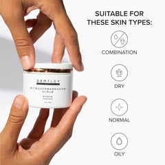 Pore-smoothing effect visible after DRMTLGY scrub.