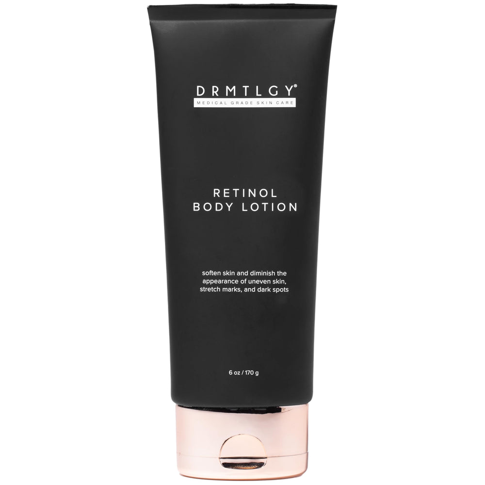 DRMTLGY Retinol Body Lotion bottle with pump for full-body hydration