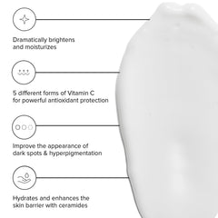 Texture close-up of DRMTLGY Vitamin C Moisturizer showing creamy consistency