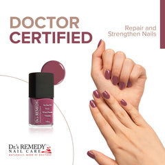 Dr.'s Remedy Brave Berry base coat bottle preps nails for lasting color.