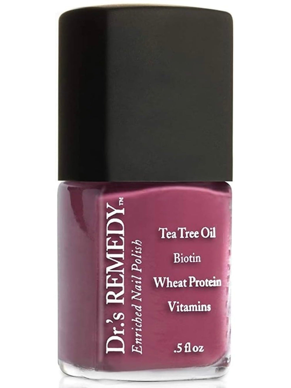 Dr.'s Remedy Brave Berry nail polish bottle showing vibrant color and non-toxic formula.