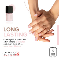 Dr.'s Remedy Enriched Nail Polish quick-dry finish on nails