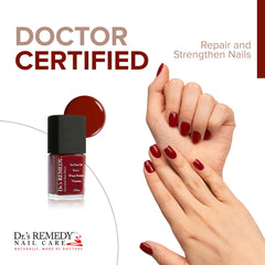 Dr.'s Remedy Enriched Nail Polish brush stroke for smooth application and shine