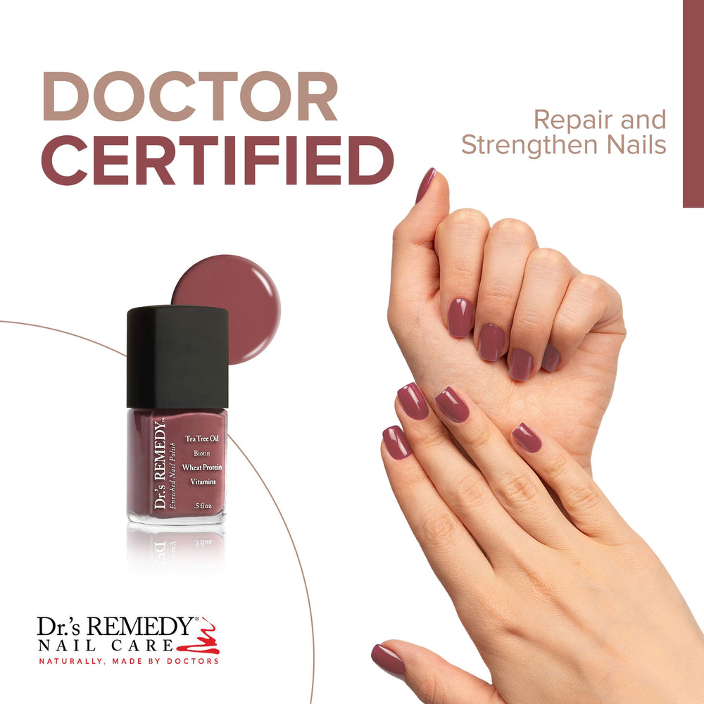 Dr.'s Remedy MELLOW Mauve brush demonstrates smooth application for even coverage.