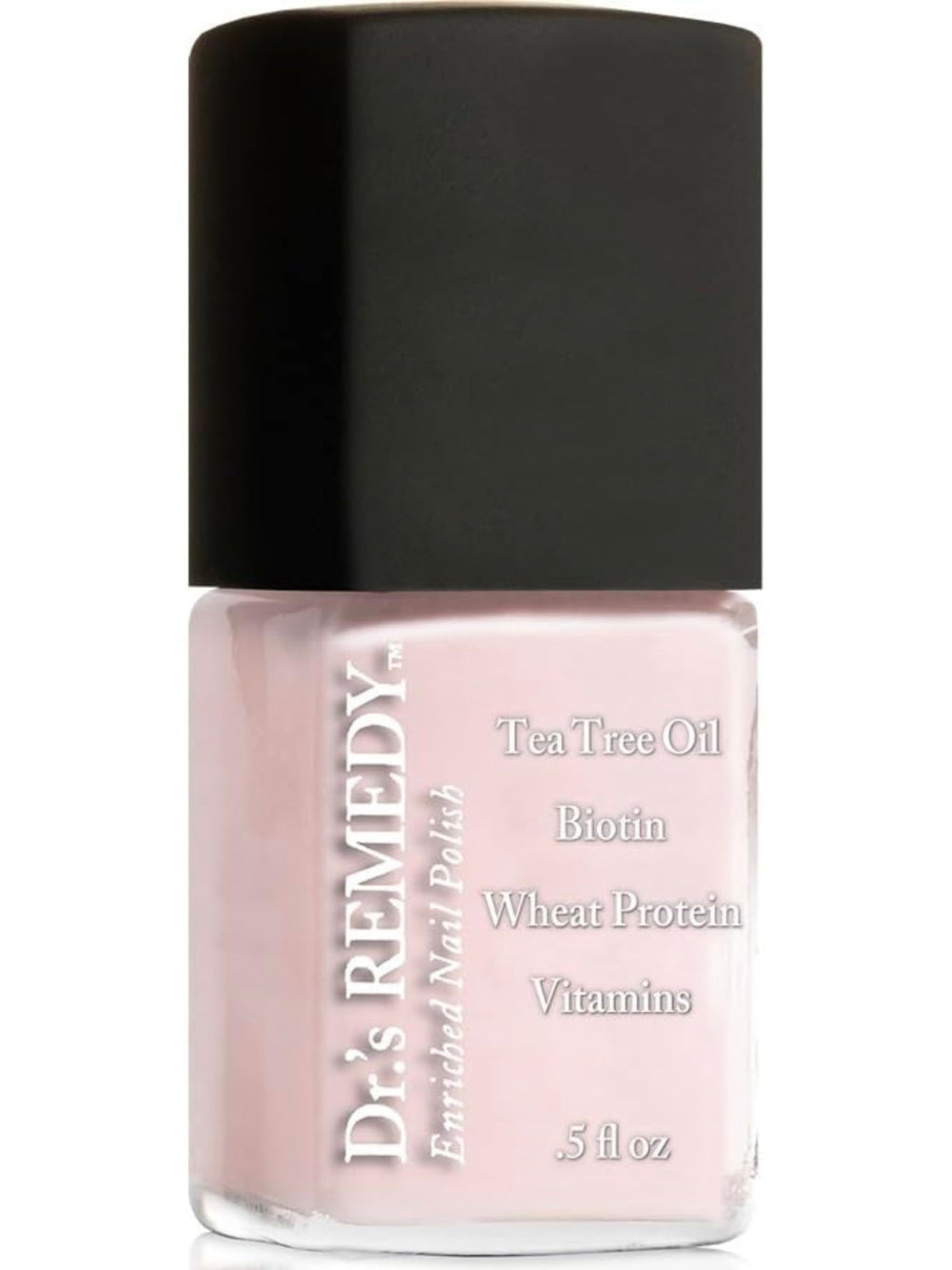 Dr.'s Remedy enriched nail polish pink bottle highlights non-toxic formula for healthy-looking nails