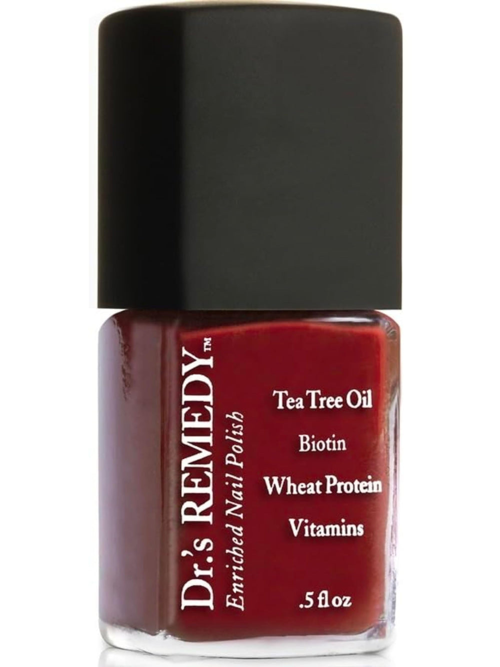 Dr.'s Remedy Enriched Nail Polish Remedy Red bottle with long-lasting color