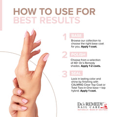 Dr.'s Remedy Enriched Nail Polish made in the USA with organic ingredients