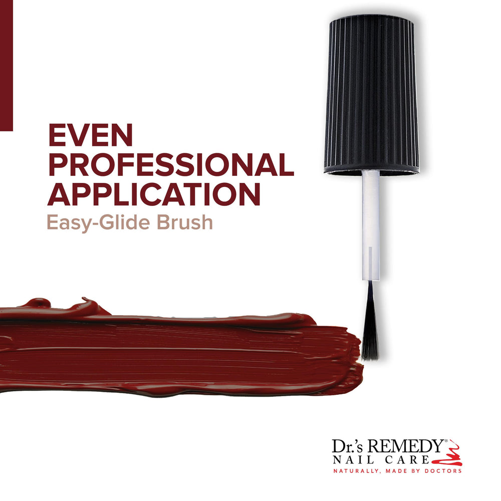 Dr.'s Remedy nail polish brush applicator close-up for precise application.