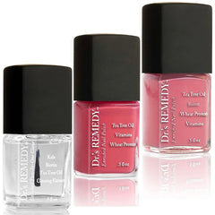 Dr.'s Remedy Peaceful as the Sea Trio packaging, non-toxic all natural nail care set