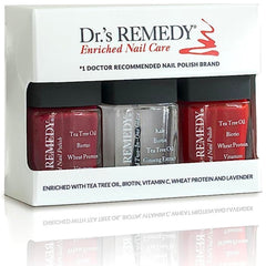 Dr.'s Remedy Remedy Red bottle with vibrant gloss for a bold manicure.