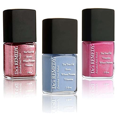 Dr.'s Remedy Reflective Rose bottle showcases a nourishing quick-dry finish for nails.