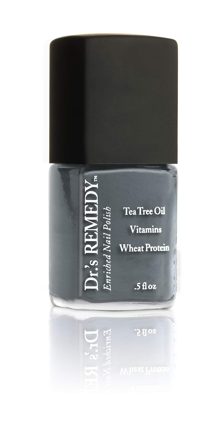 Dr.’s Remedy Stability Steel bottle showcases a sleek steel-gray finish and organic polish.