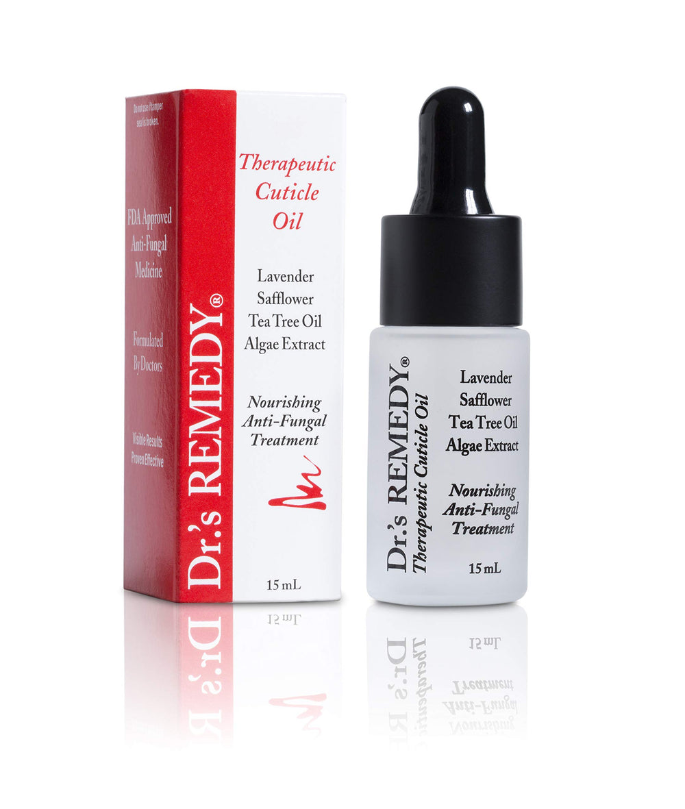 Applying Dr.'s Remedy Cuticle Oil during a gentle routine