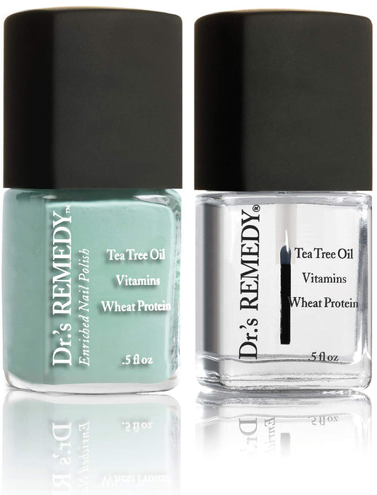 Dr.'s Remedy Trusting Turquoise bottle ready for fast-dry application