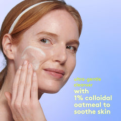 Apply Drunk Elephant Mello Marula Cream Cleanser on the face for gentle cleansing.