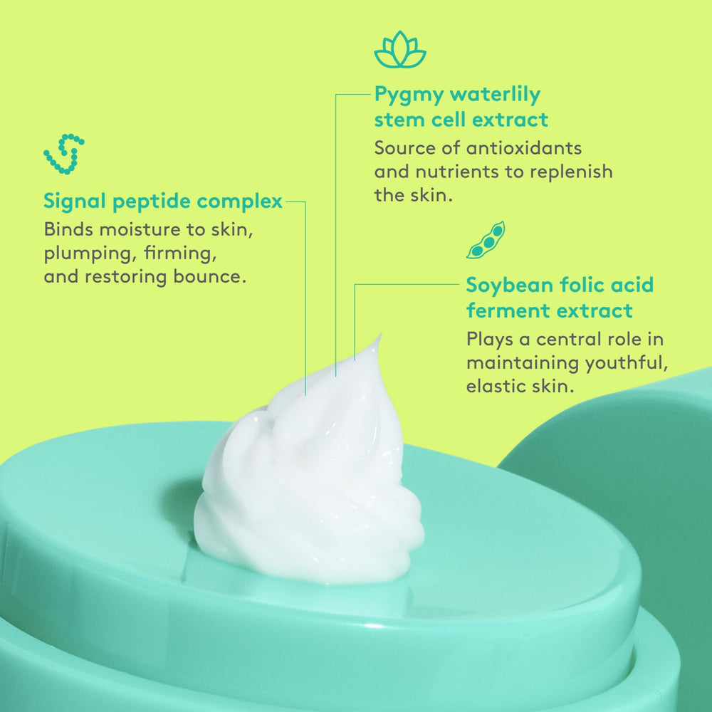 Ingredient highlights featuring peptides and pygmy waterlily extract
