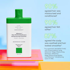 Close-up of silk amino acids, sericin, and marula oil key ingredients.