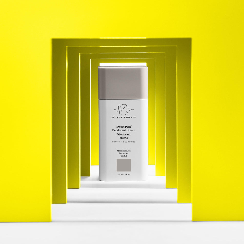 Underarm application demonstrating minimal product for odor control